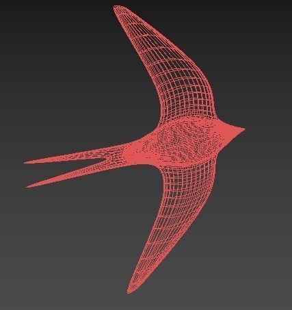Shiny Swallow - Decoration 3D model_5