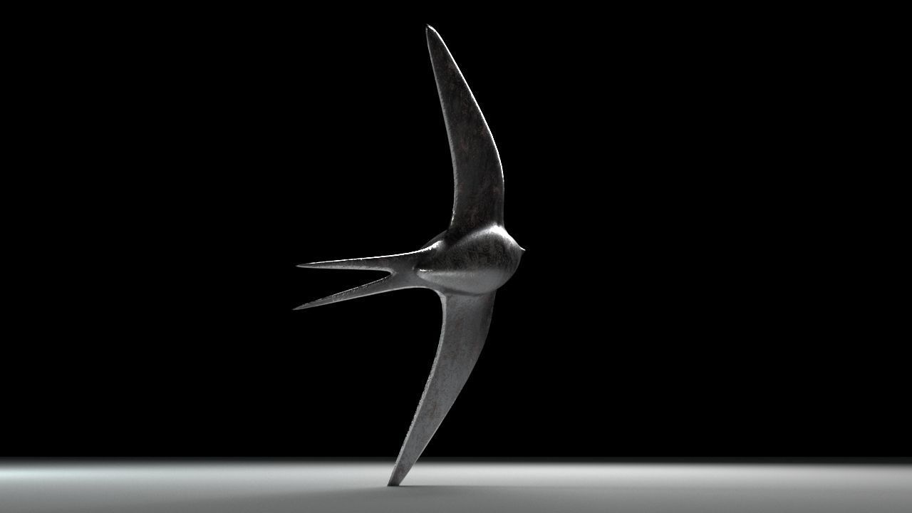 Shiny Swallow - Decoration 3D model_3