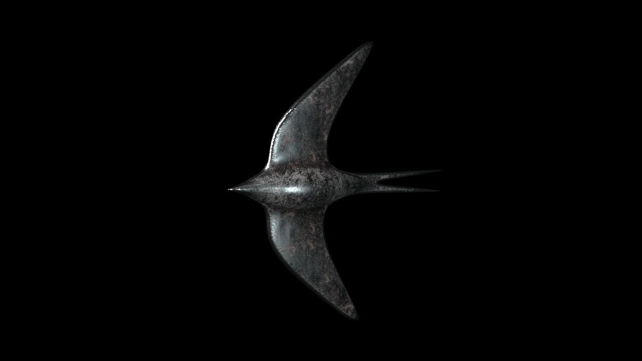 Shiny Swallow - Decoration 3D model_2