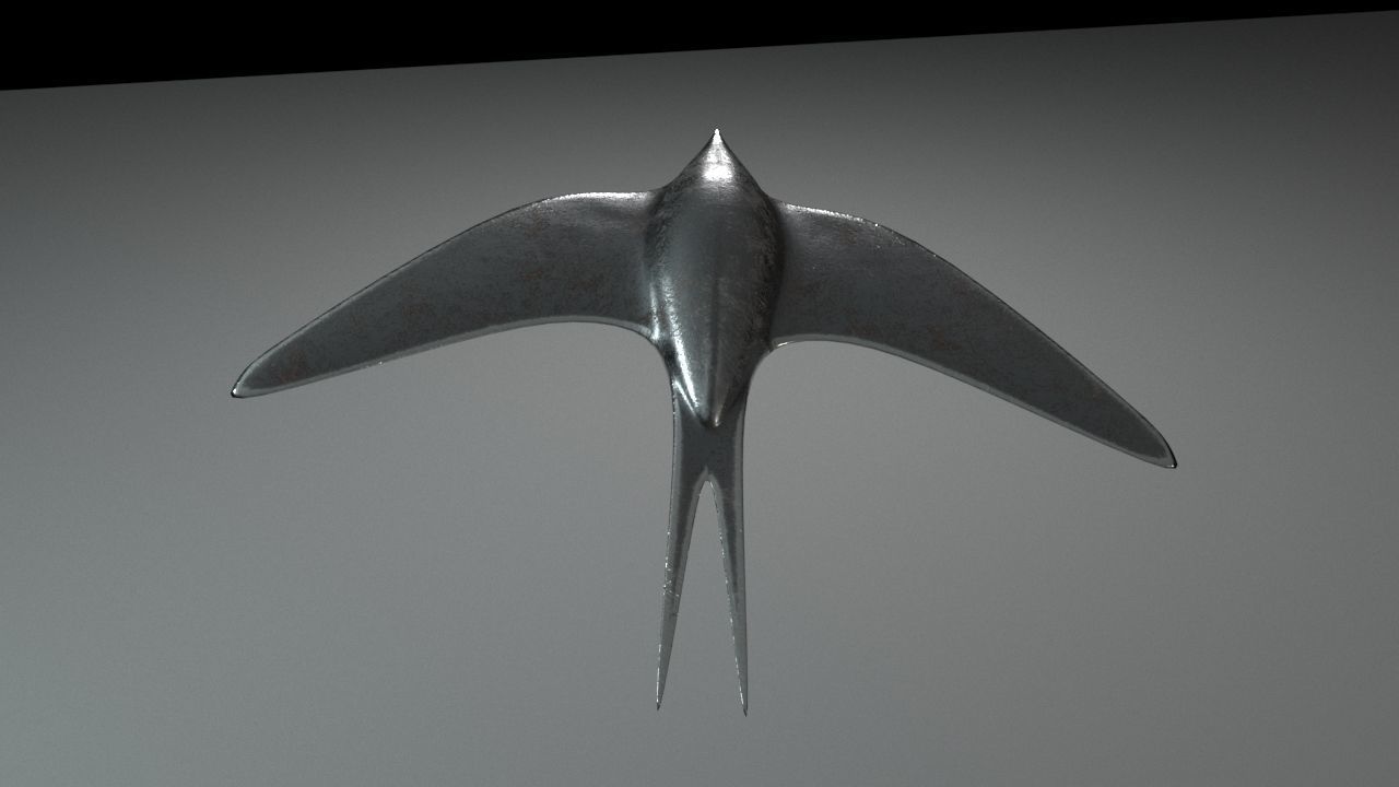 Shiny Swallow - Decoration 3D model_1