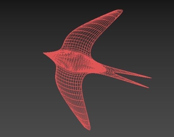 Shiny Swallow - Decoration 3D model_4