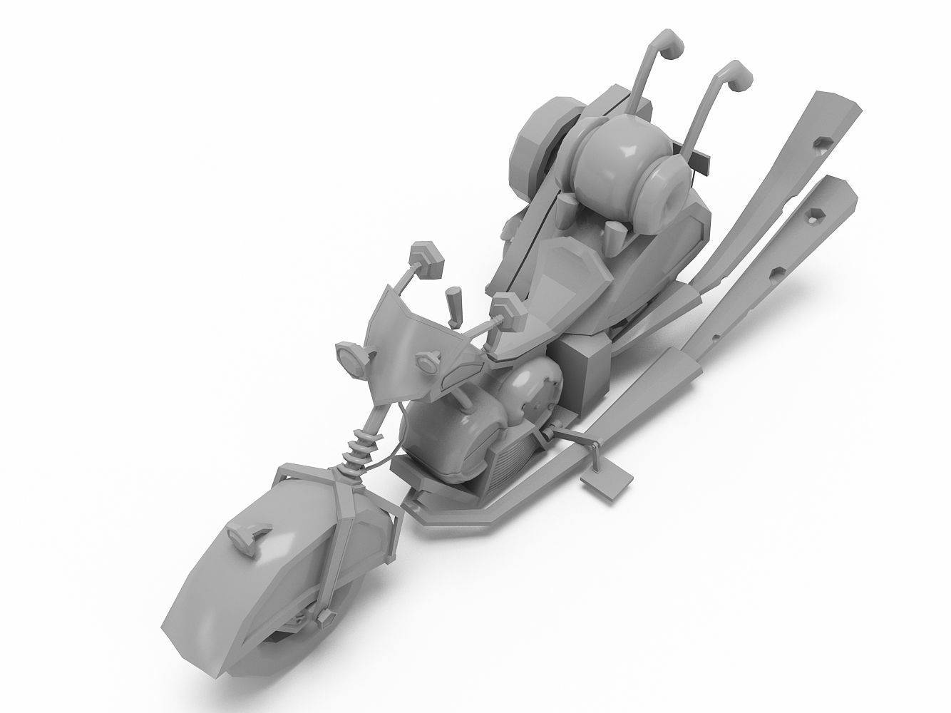 Mechano Hog STL 3D print model_4
