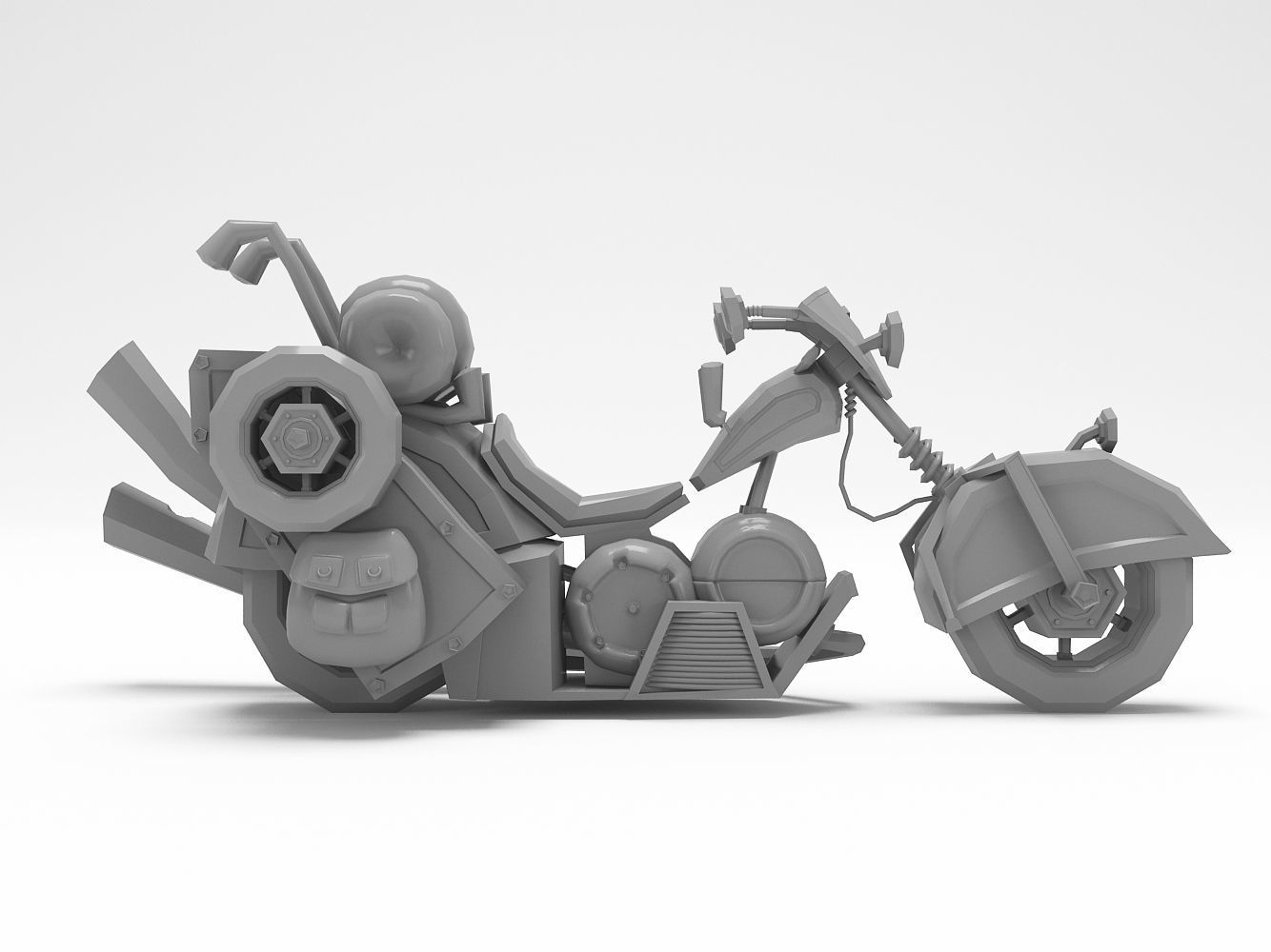 Mechano Hog STL 3D print model_2