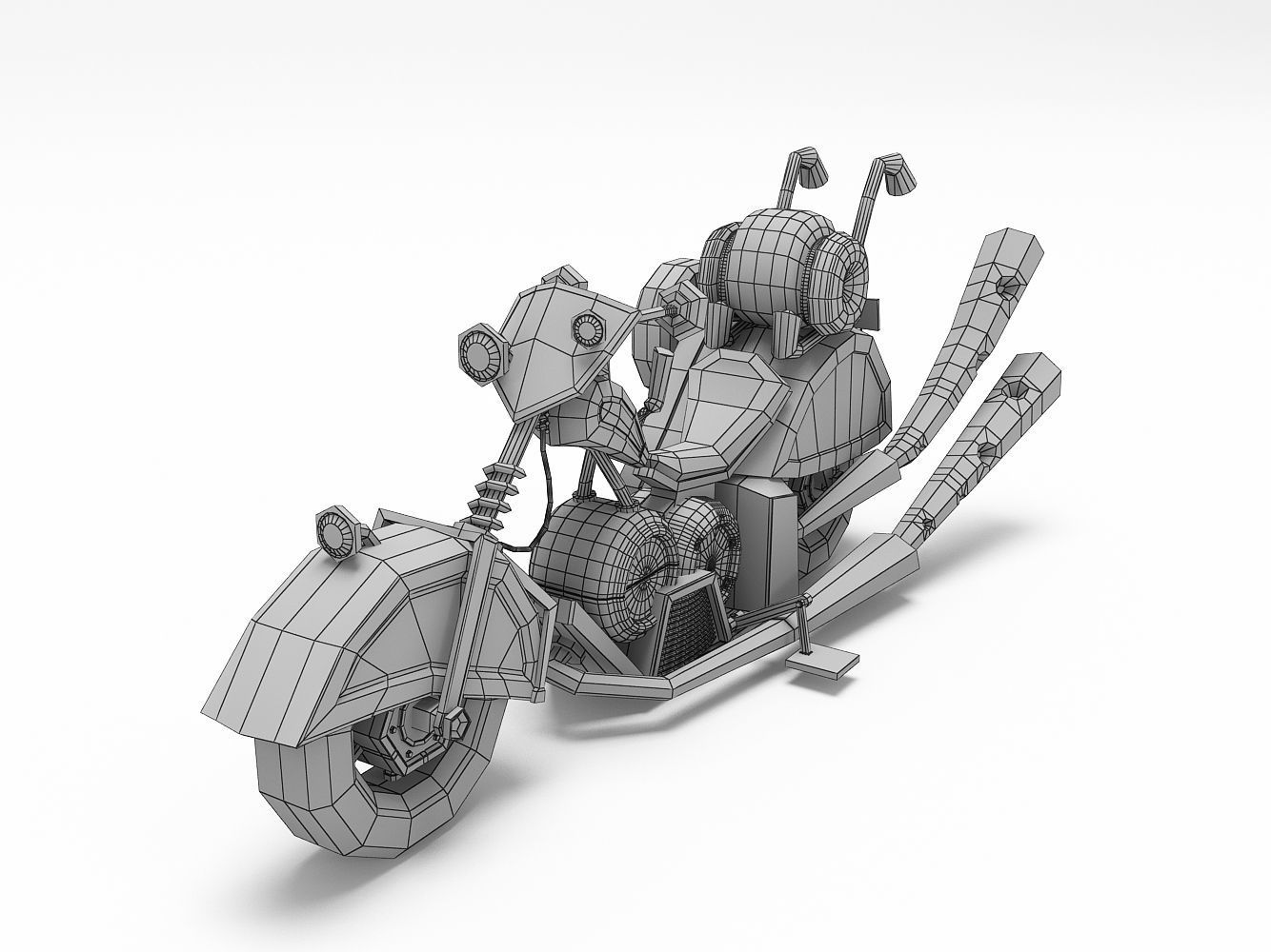 Mechano Hog STL 3D print model_5