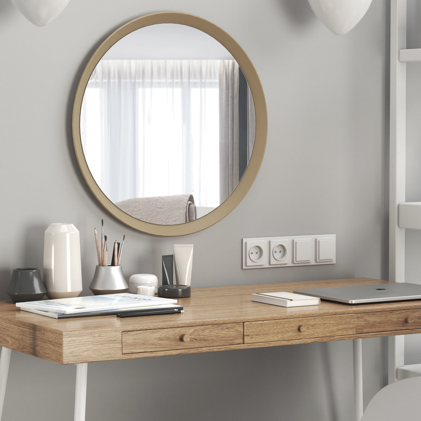 Womens dressing table and workplace 3D model_1