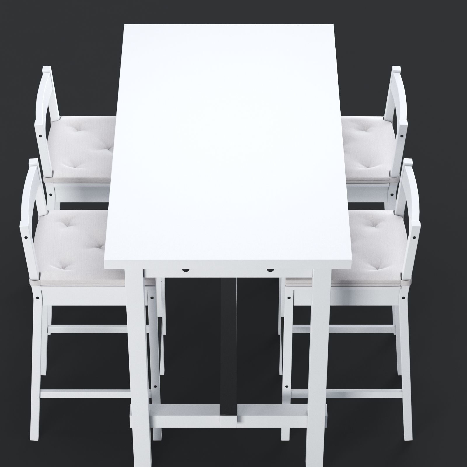 NORDVIKEN bar table and bar stool 3D model_2