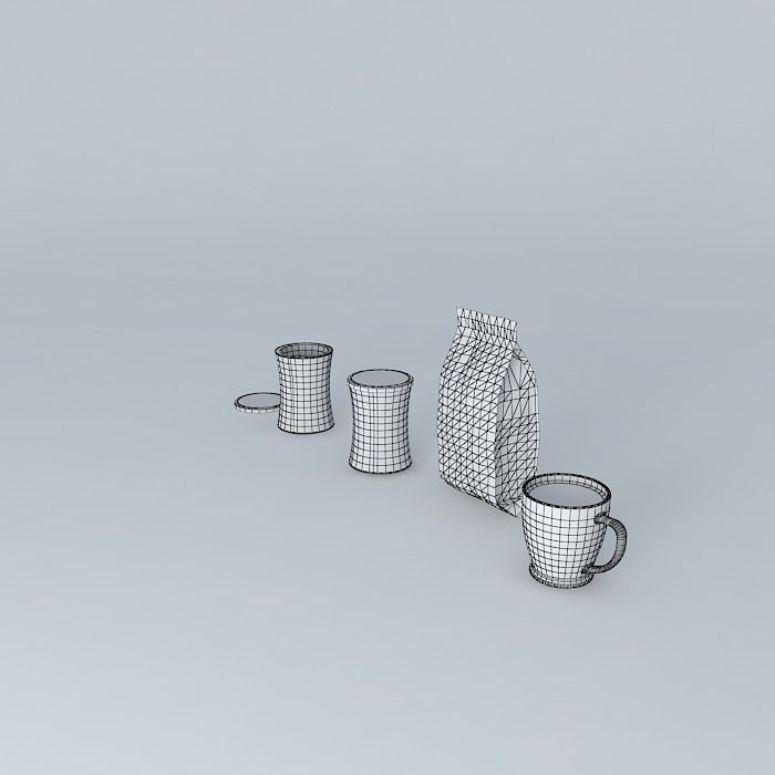Coffee Items 3D model_3