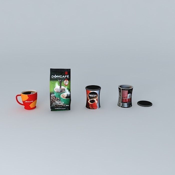 Coffee Items 3D model_2