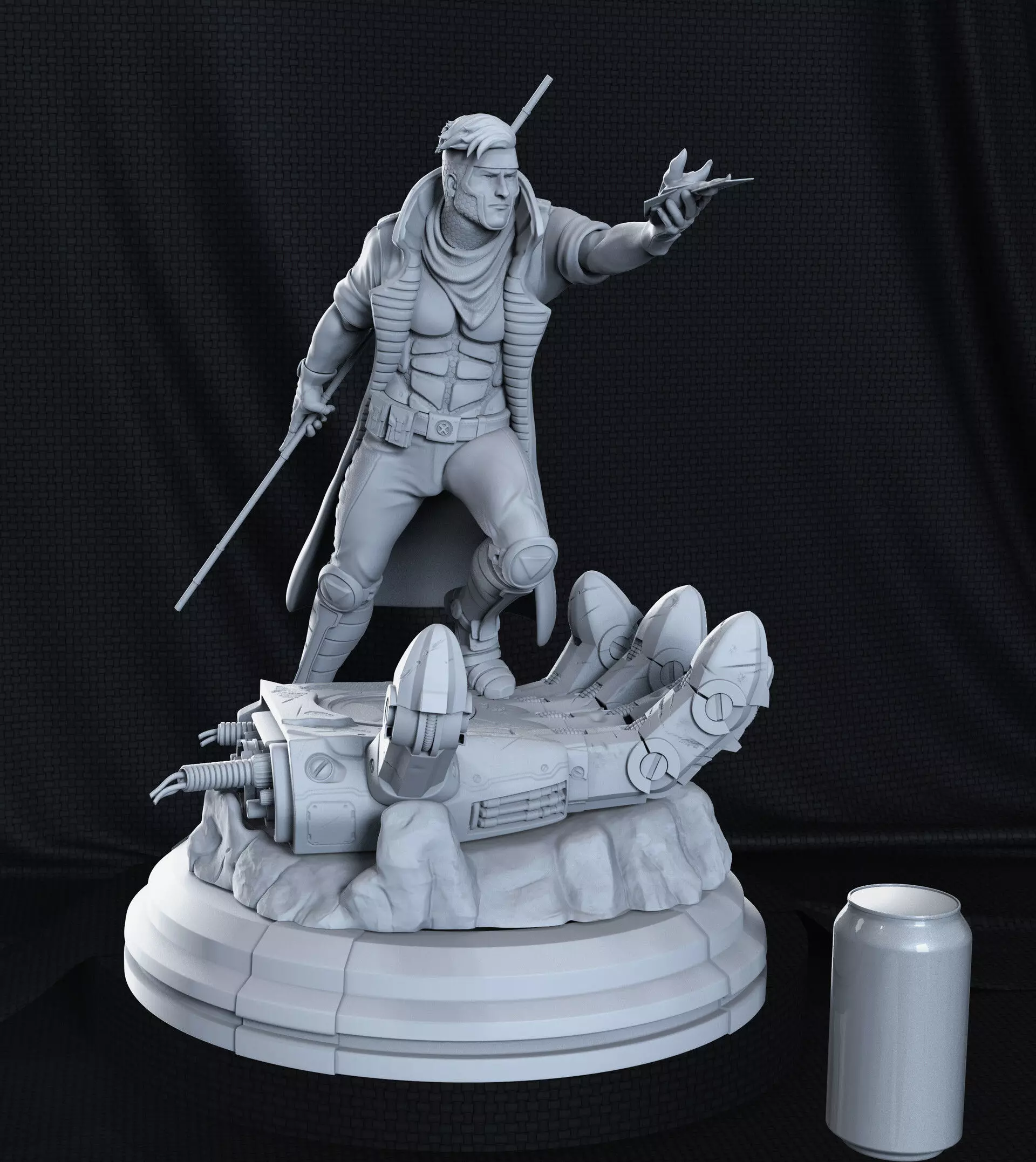 Gambit from X-men 3D print model 3D print model_0
