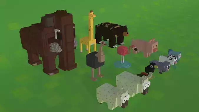 Voxel Animals Pack