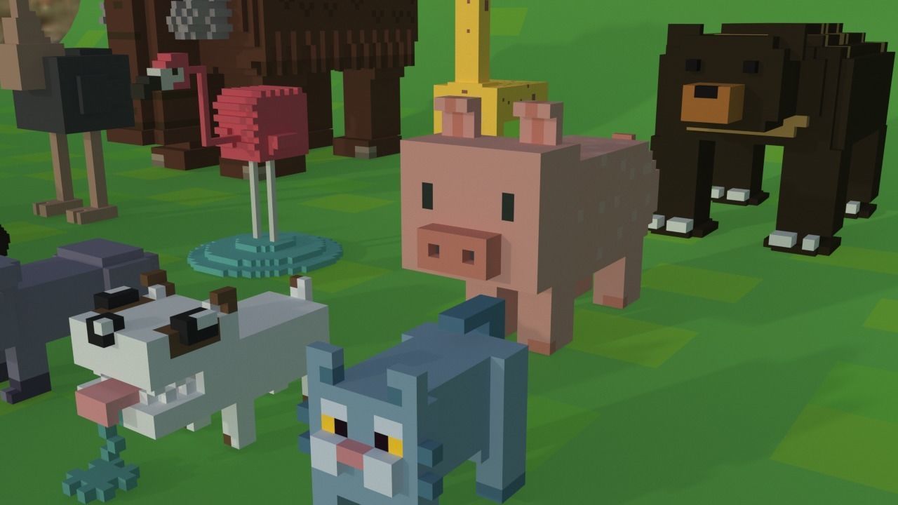 Voxel Animals Pack Low-poly 3D model_3