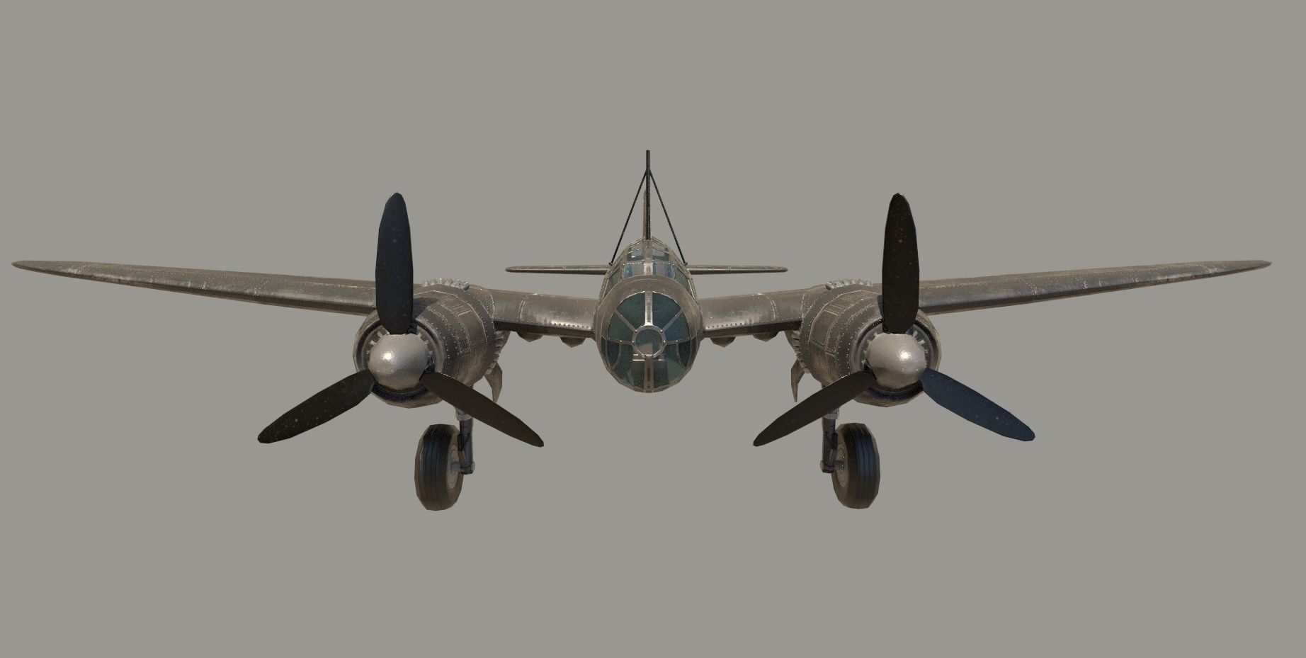 Ju 88 S PBR Low-poly 3D model_6