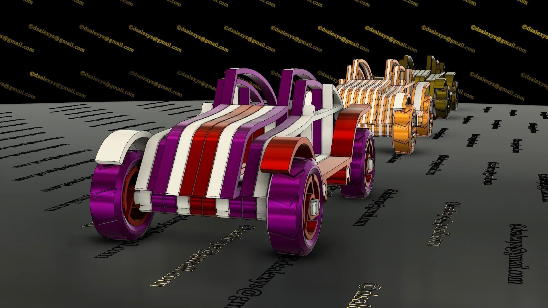 3d Printable Toy Car TC01 3D model_3