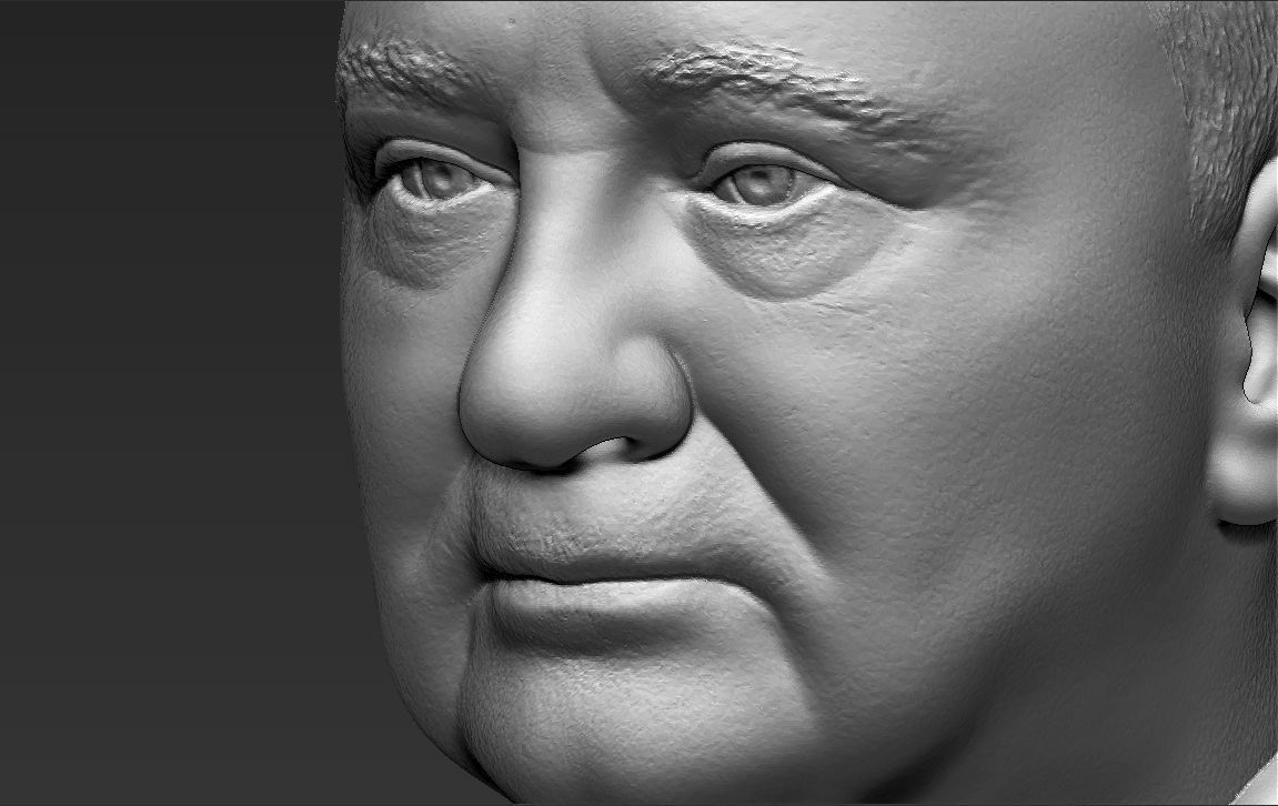 Mikhail Gorbachev bust 3D printing ready stl obj formats 3D print model_22