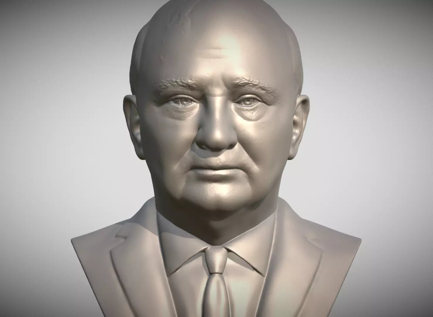 Mikhail Gorbachev bust 3D printing ready stl obj formats 3D print model_0