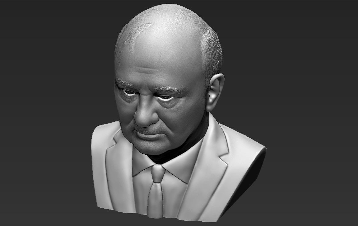 Mikhail Gorbachev bust 3D printing ready stl obj formats 3D print model_17