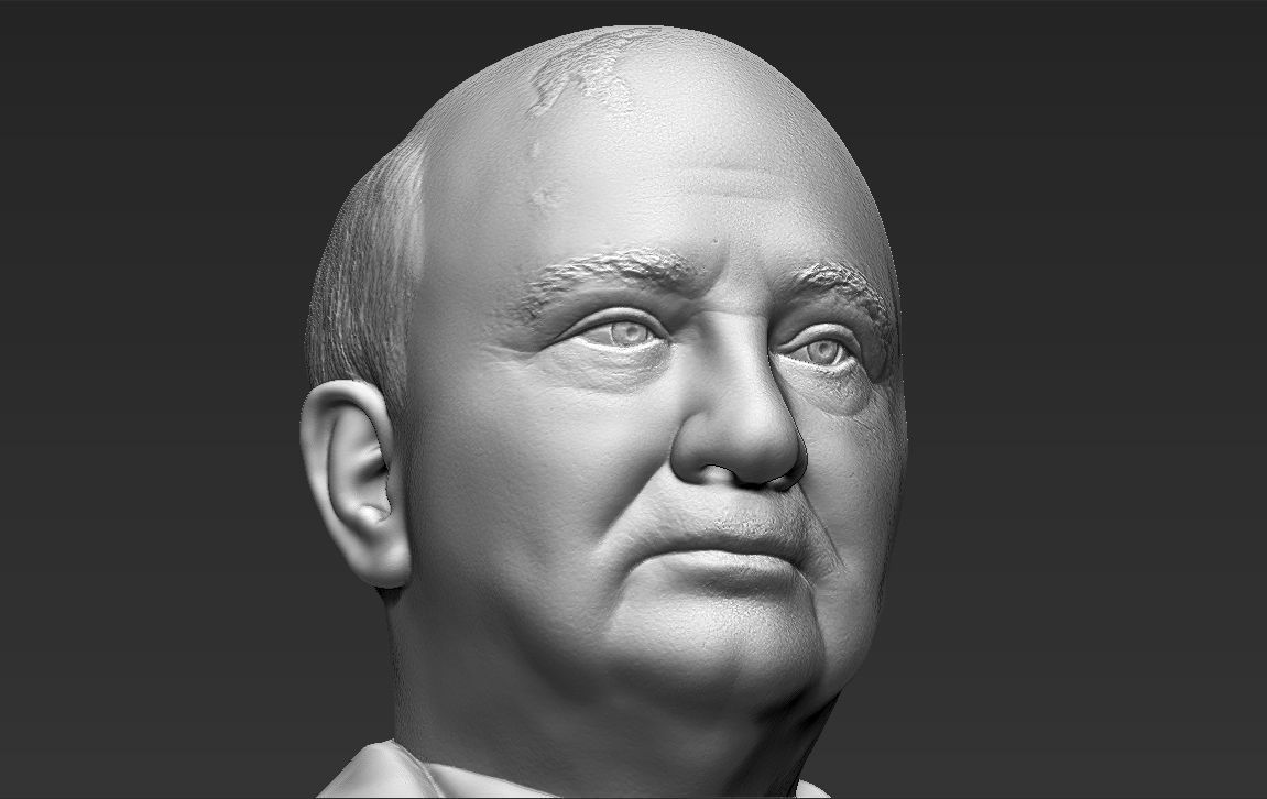Mikhail Gorbachev bust 3D printing ready stl obj formats 3D print model_24