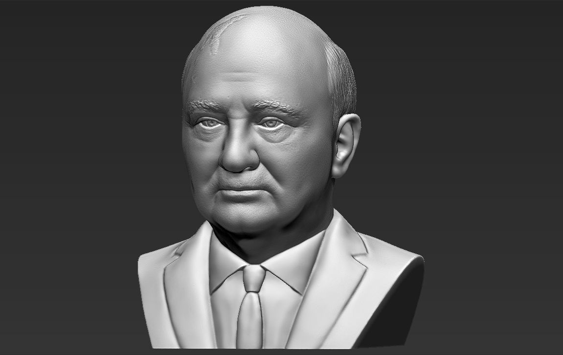 Mikhail Gorbachev bust 3D printing ready stl obj formats 3D print model_6