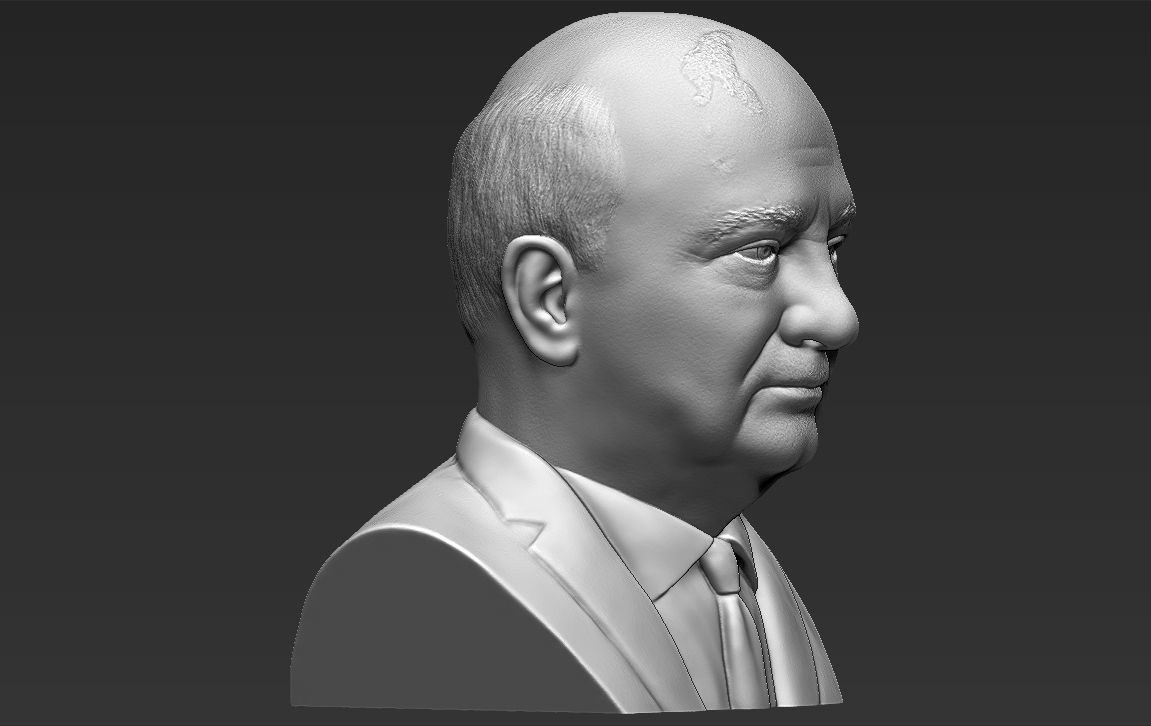 Mikhail Gorbachev bust 3D printing ready stl obj formats 3D print model_13