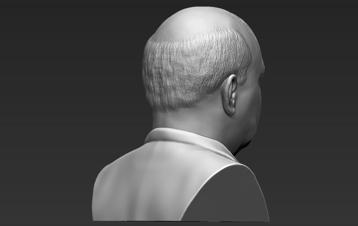 Mikhail Gorbachev bust 3D printing ready stl obj formats 3D print model_11