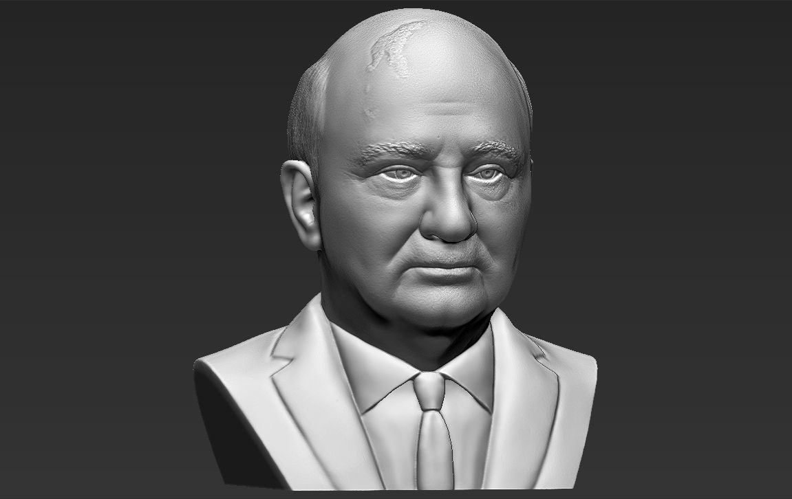 Mikhail Gorbachev bust 3D printing ready stl obj formats 3D print model_15