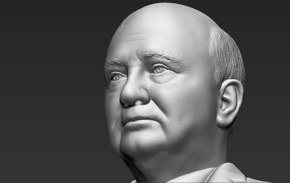 Mikhail Gorbachev bust 3D printing ready stl obj formats 3D print model_23