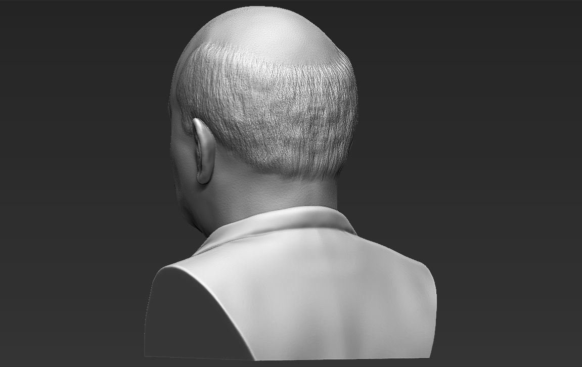 Mikhail Gorbachev bust 3D printing ready stl obj formats 3D print model_9