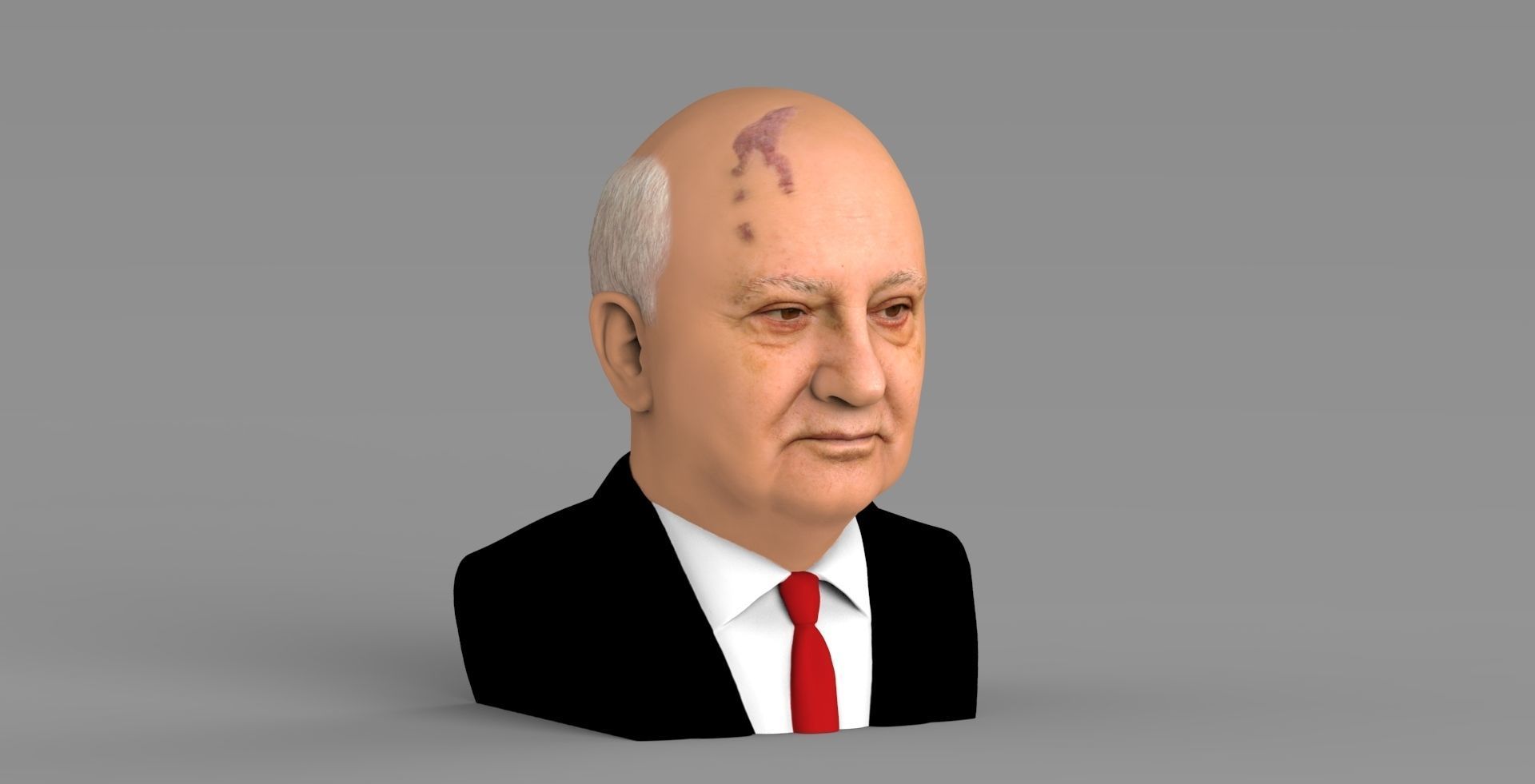 Mikhail Gorbachev bust ready for full color 3D printing 3D print model_8