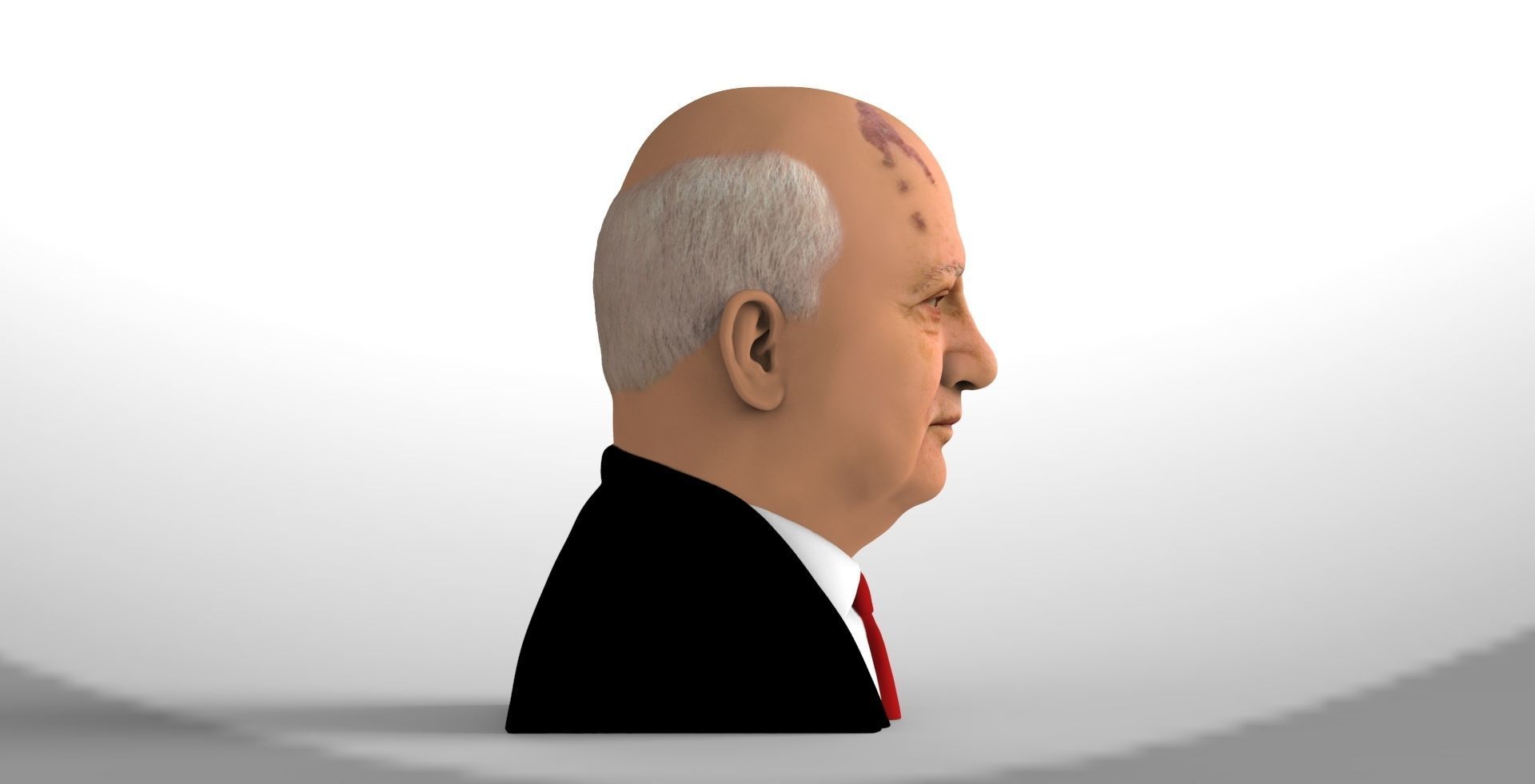 Mikhail Gorbachev bust ready for full color 3D printing 3D print model_7
