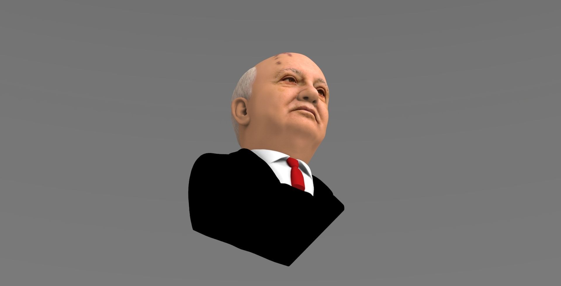 Mikhail Gorbachev bust ready for full color 3D printing 3D print model_15
