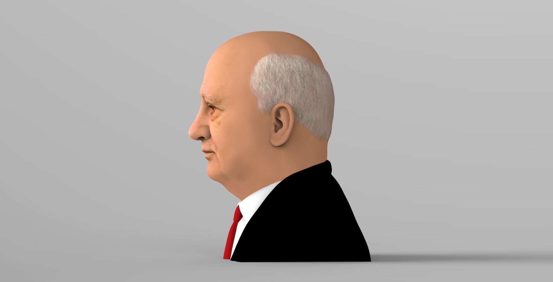 Mikhail Gorbachev bust ready for full color 3D printing 3D print model_3