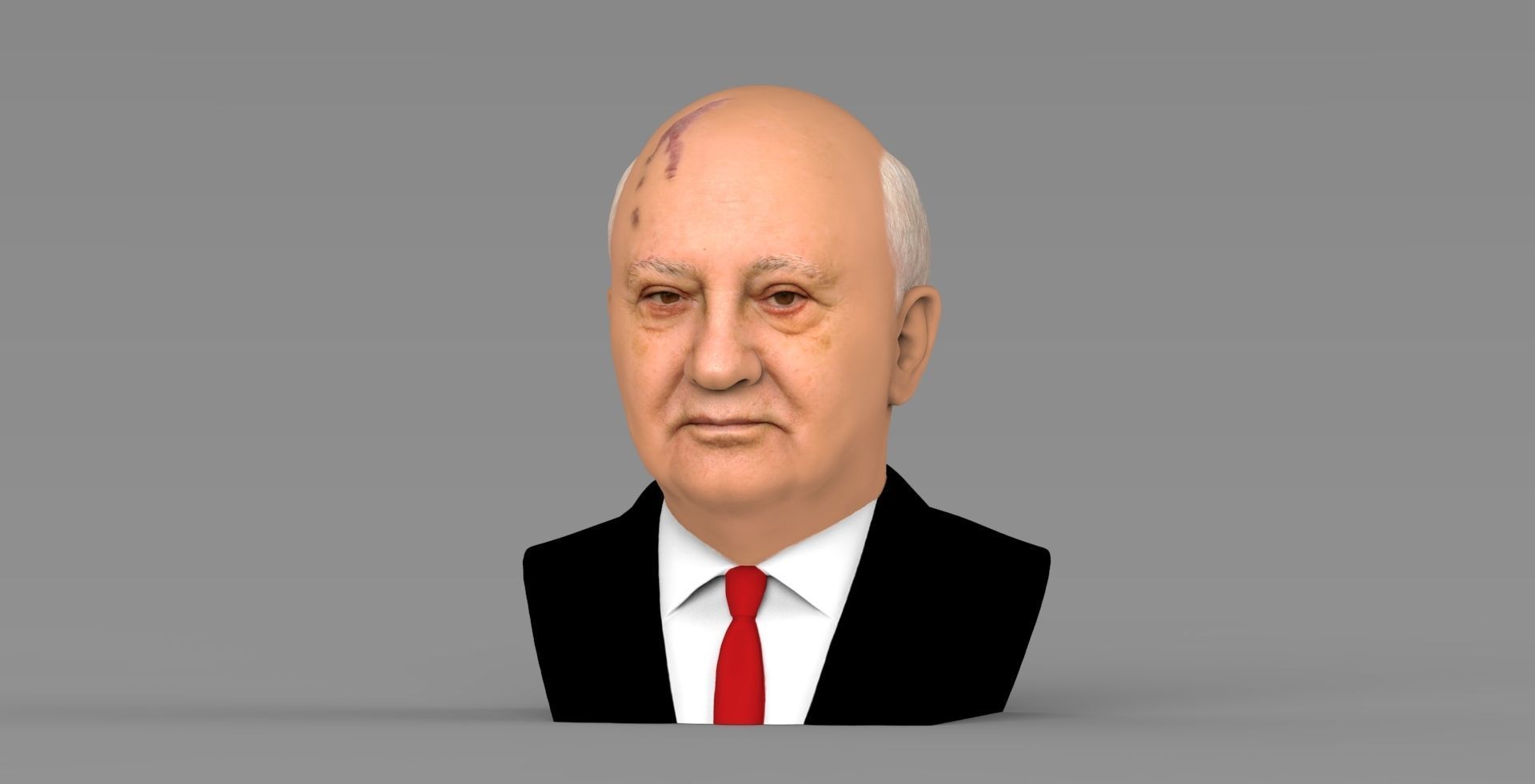 Mikhail Gorbachev bust ready for full color 3D printing 3D print model_1