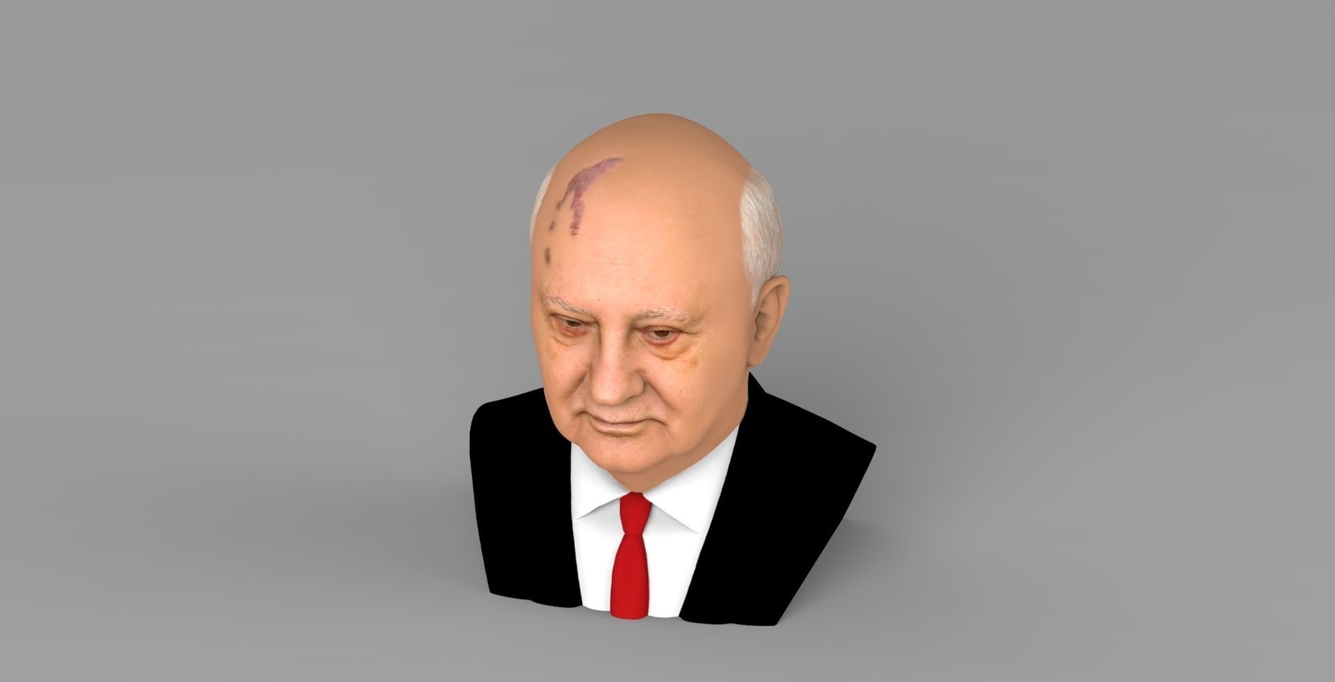 Mikhail Gorbachev bust ready for full color 3D printing 3D print model_11