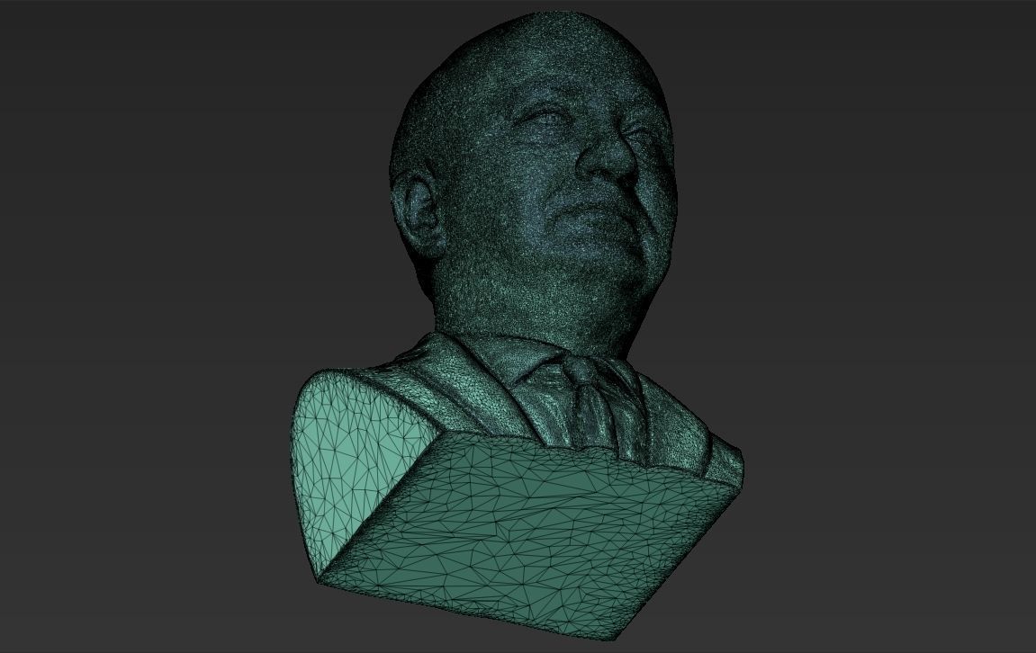 Mikhail Gorbachev bust ready for full color 3D printing 3D print model_51