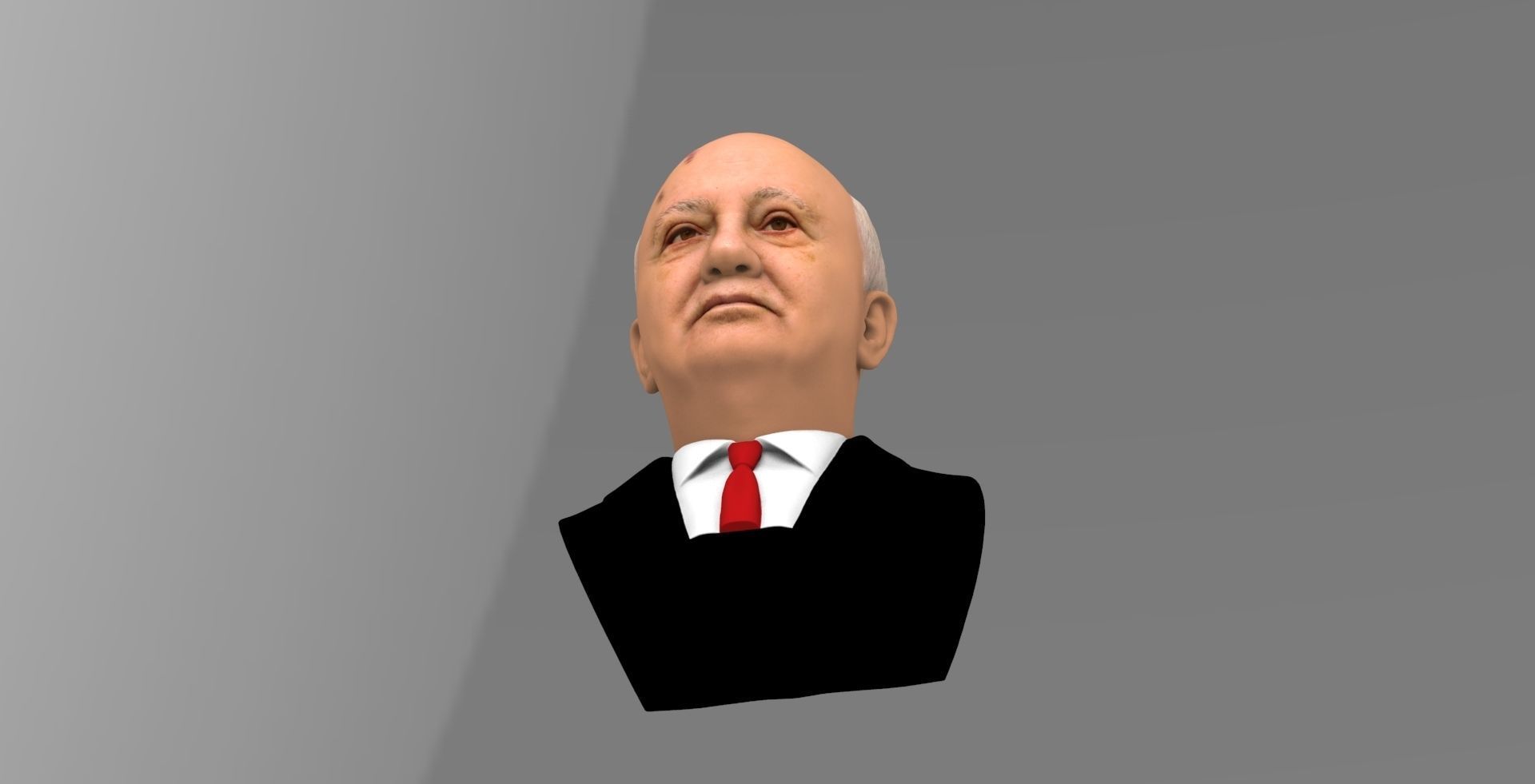 Mikhail Gorbachev bust ready for full color 3D printing 3D print model_16