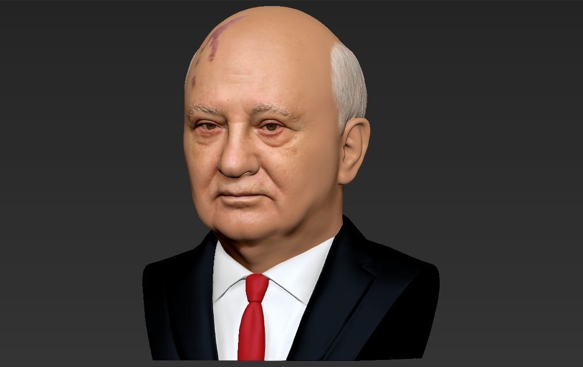 Mikhail Gorbachev bust ready for full color 3D printing 3D print model_18