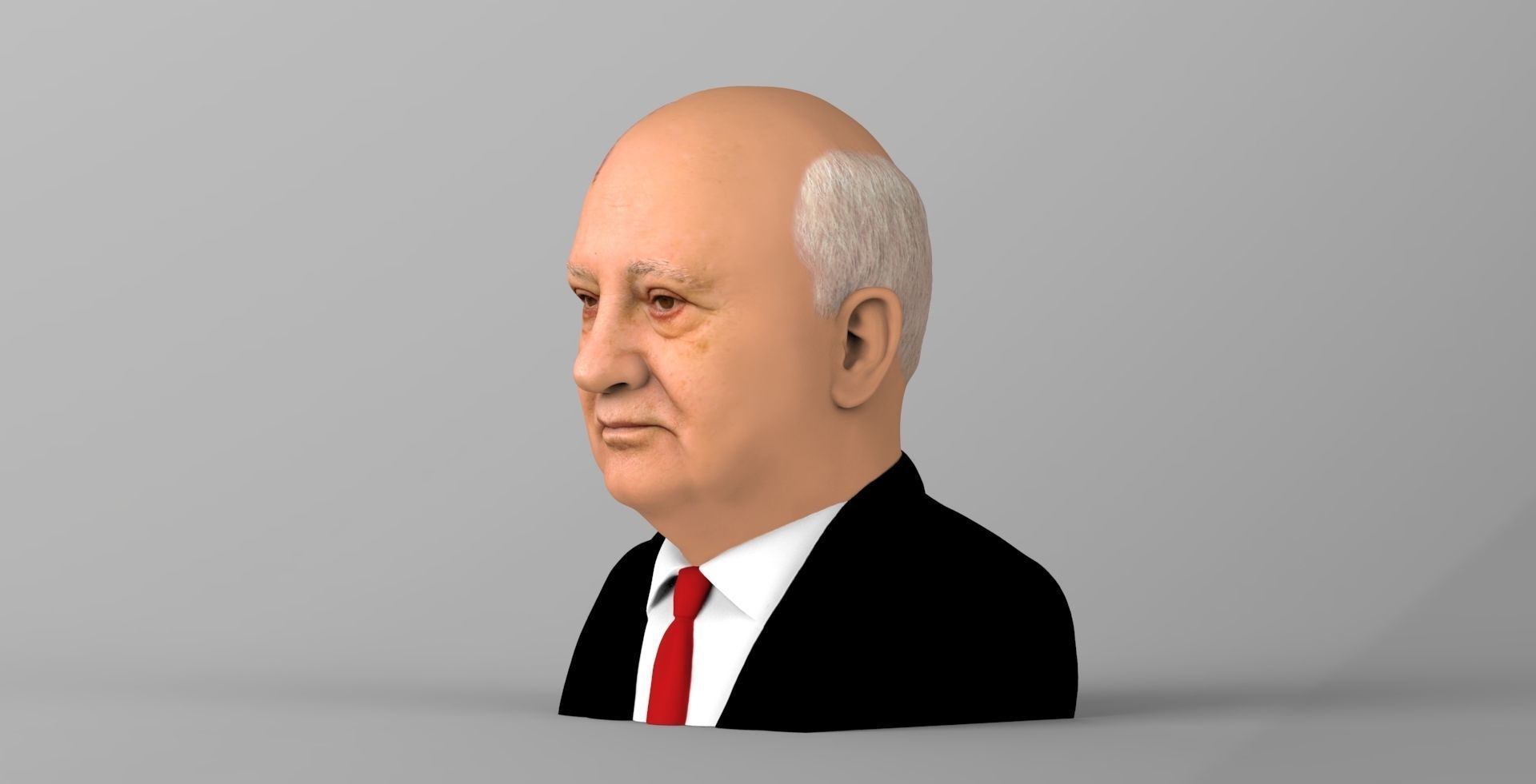 Mikhail Gorbachev bust ready for full color 3D printing 3D print model_2