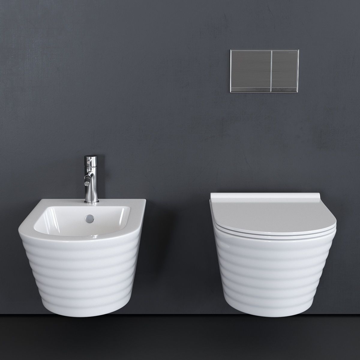 Catalano Classy Wall-hang WC Low-poly 3D model_1