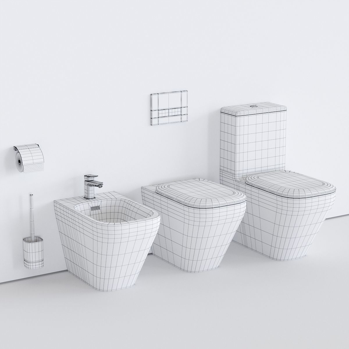 Ideal Standard TONIC II WC art K3168 art K3172 art K5238 Low-poly 3D model_4