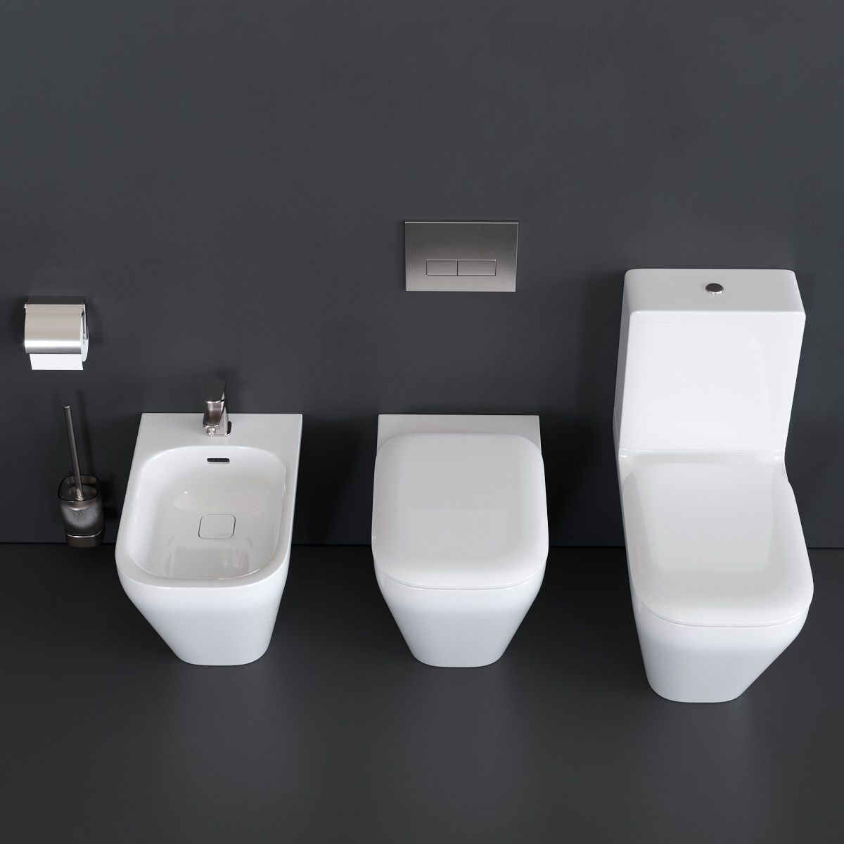 Ideal Standard TONIC II WC art K3168 art K3172 art K5238 Low-poly 3D model_3