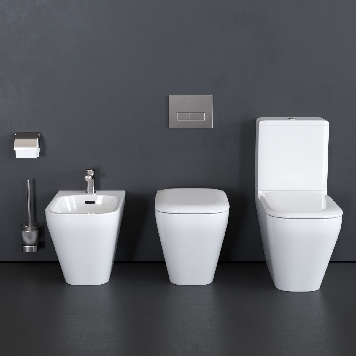 Ideal Standard TONIC II WC art K3168 art K3172 art K5238 Low-poly 3D model_2