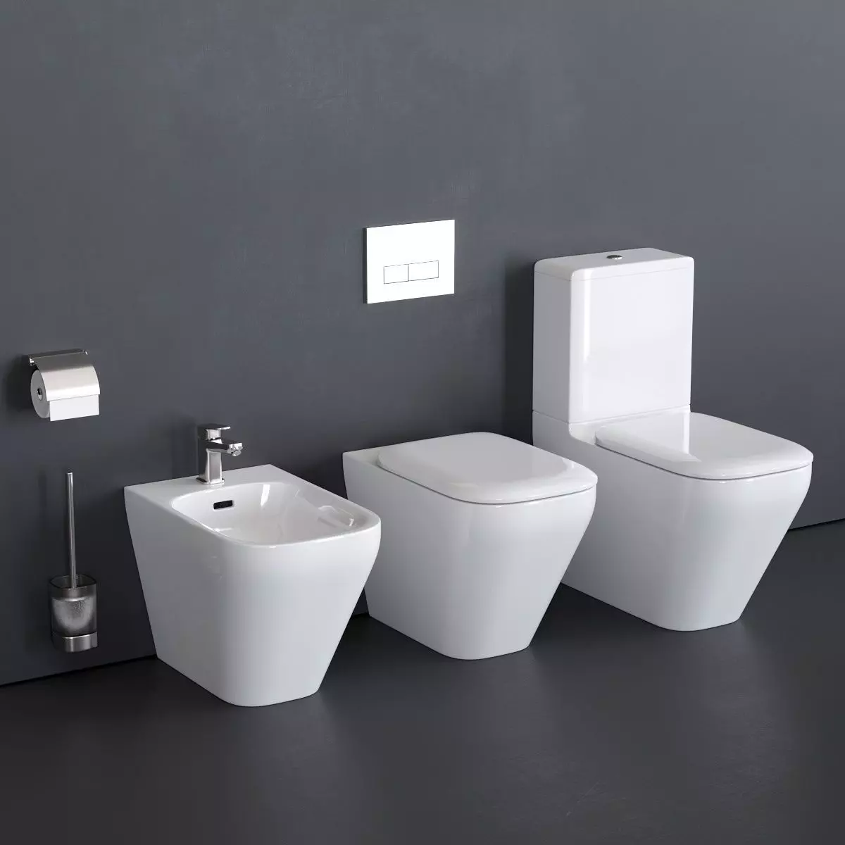 Ideal Standard TONIC II WC art K3168 art K3172 art K5238 Low-poly 3D model_0