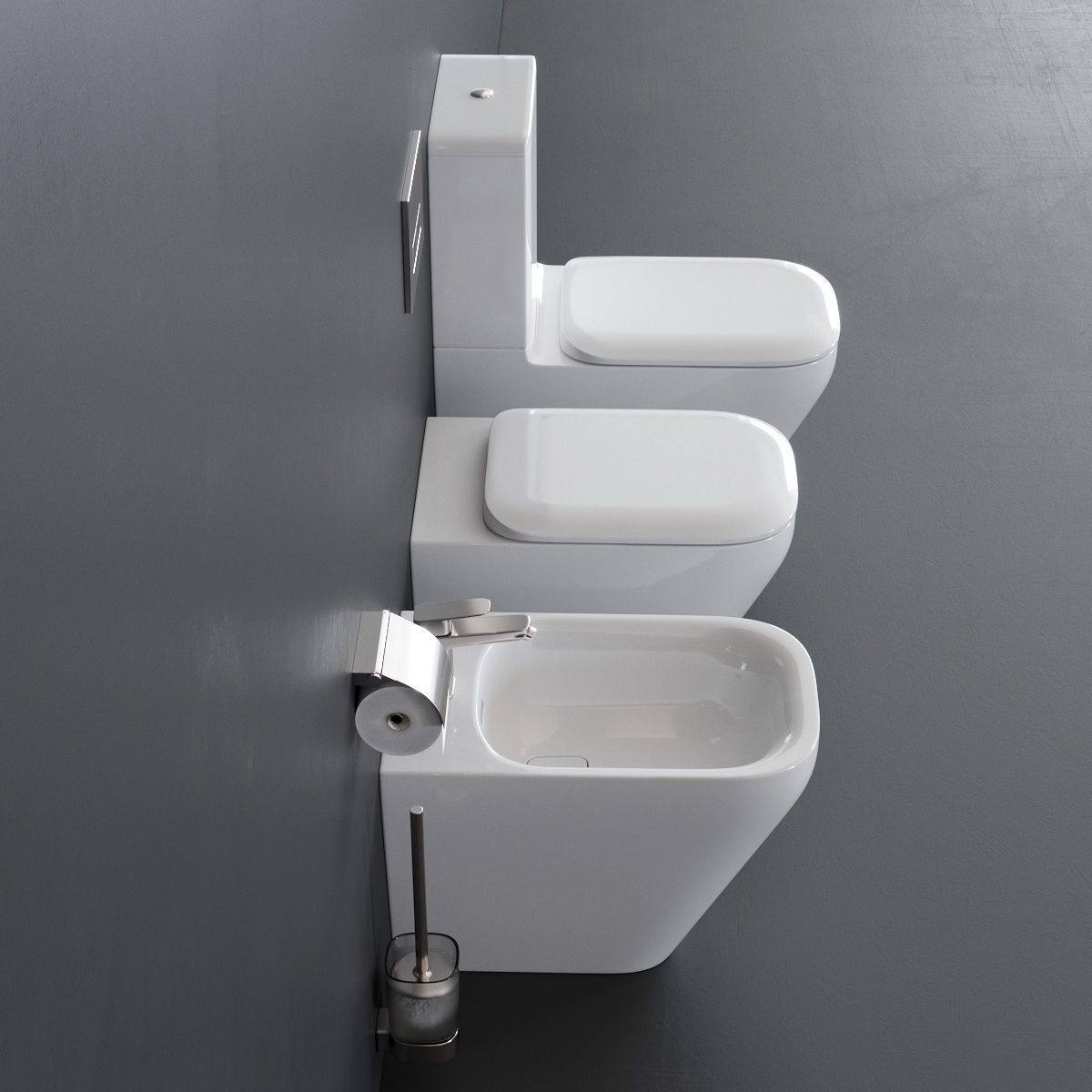 Ideal Standard TONIC II WC art K3168 art K3172 art K5238 Low-poly 3D model_1