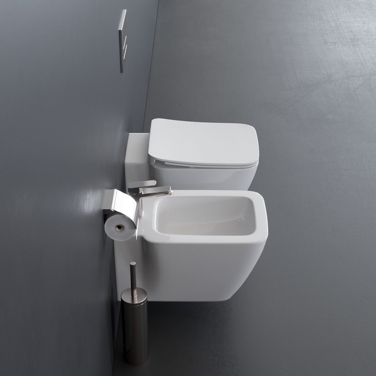 Ideal Standard STRADA II Wall-Hung WC art T2997 art T2971 Low-poly 3D model_1
