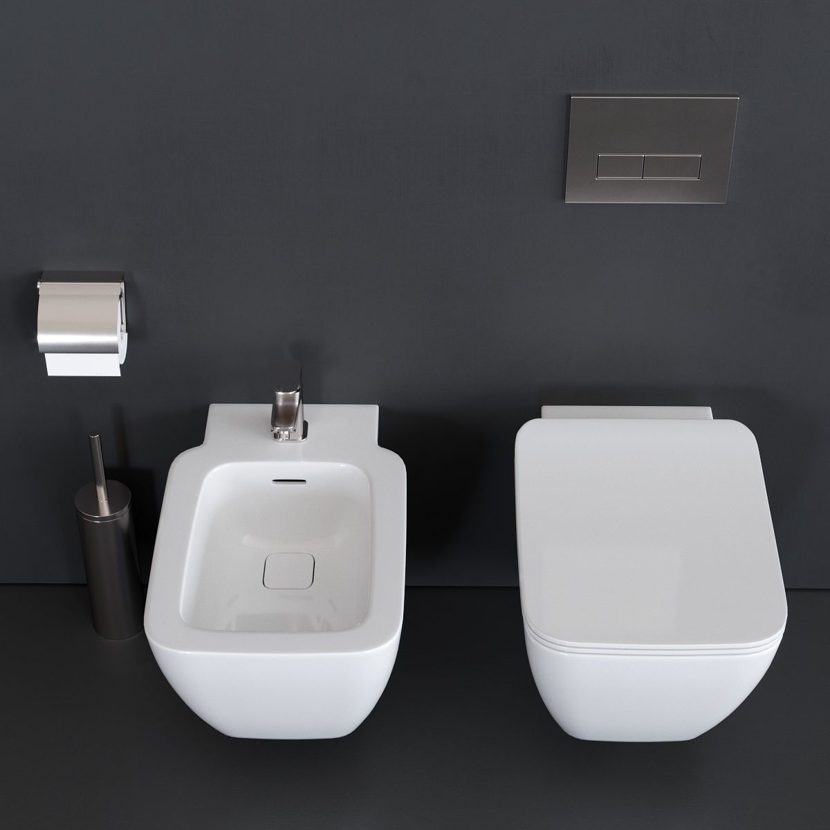 Ideal Standard STRADA II Wall-Hung WC art T2997 art T2971 Low-poly 3D model_3