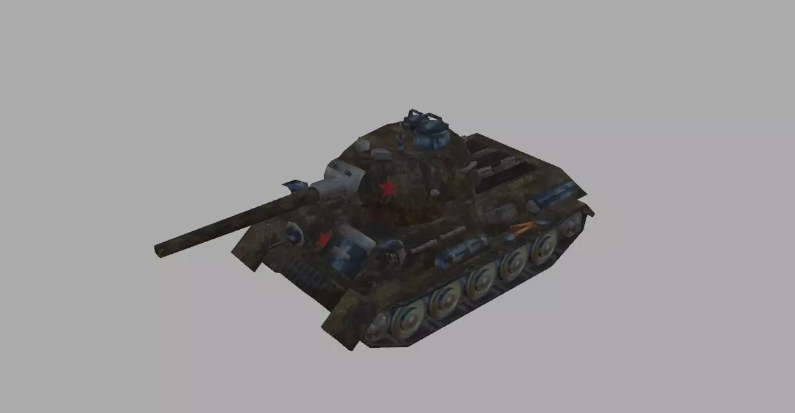 Soviet medium tank t-34-85 Low-poly 3D model