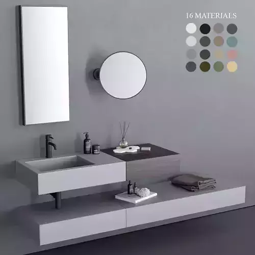 Ceramica Cielo Modulo Washbasin 3D model