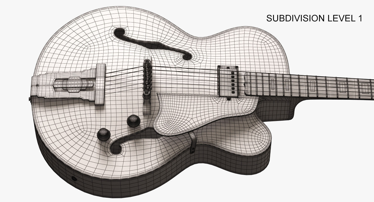 Gibson L-5 Hollowbody Guitar 3D model_7
