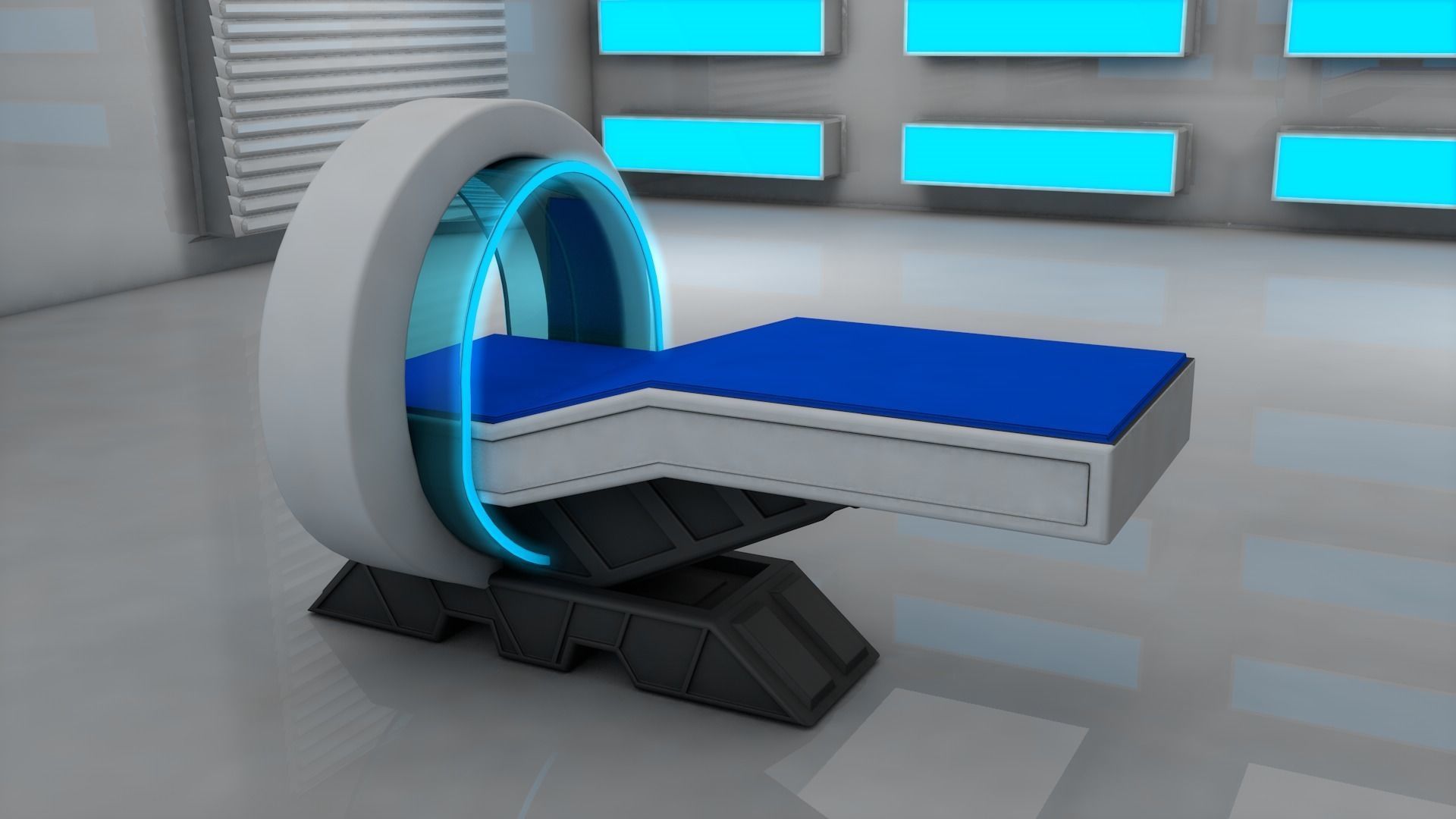 Sci Fi Medical Scanner 3D model_4
