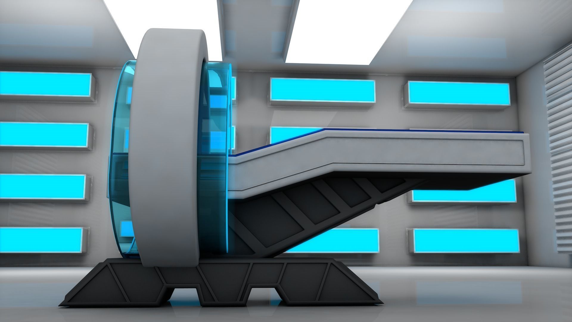 Sci Fi Medical Scanner 3D model_2